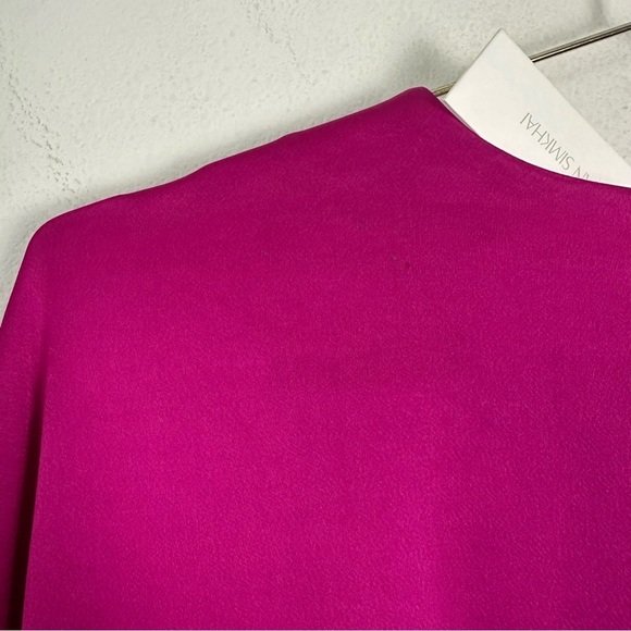 NWT JONATHAN SIMKHAI Kadence Bell-Sleeve Satin Mini Dress Size 0 MSRP $595 - Picture 4 of 9